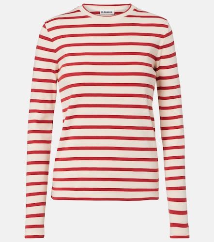 T-shirt rayé en coton à logo - Jil Sander - Modalova