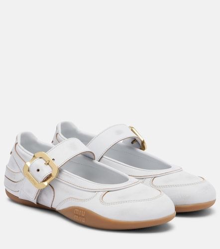 Ballerines Gymnasium en cuir - Miu Miu - Modalova