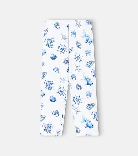 Legging imprimé en coton mélangé - Monnalisa - Modalova