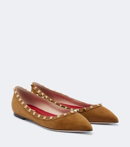 Ballerines Rockstud en daim - Valentino Garavani - Modalova