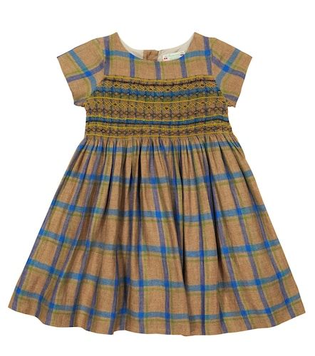 Robe Duchesse en lin à carreaux - Bonpoint - Modalova