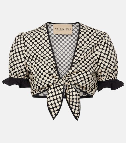 Top raccourci Plus De pois en coton - Valentino - Modalova