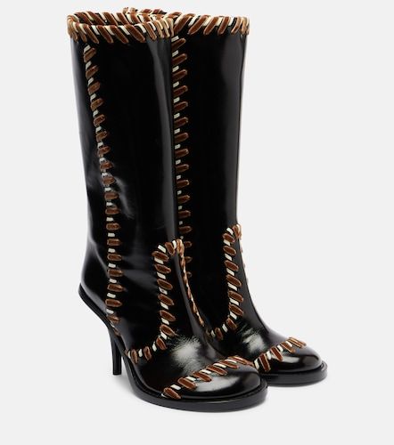 Bottes 90 en cuir à ornements - Dries Van Noten - Modalova