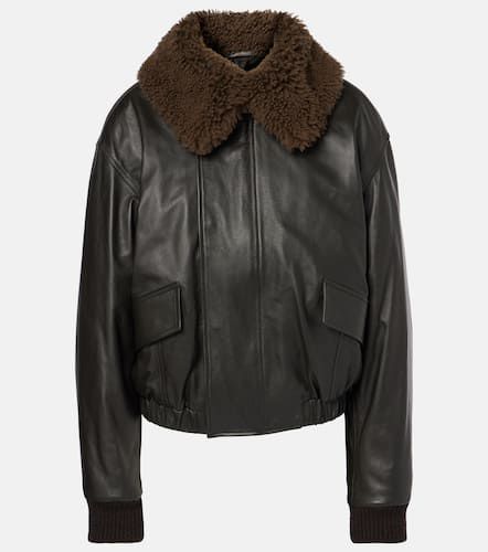 Blouson en cuir et shearling - Lemaire - Modalova