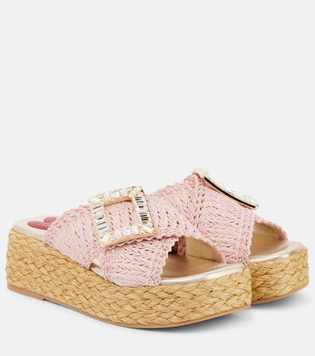 Mules compensées Espa en raphia - Roger Vivier - Modalova