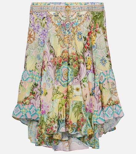Robe imprimée en crêpe de soie à ornements - Camilla - Modalova