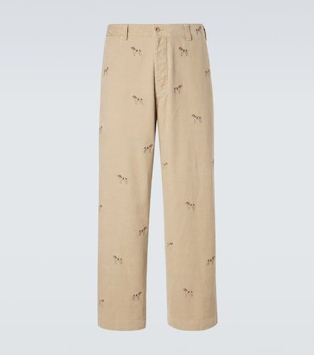 Pantalon droit brodé en velours côtelé - Polo Ralph Lauren - Modalova