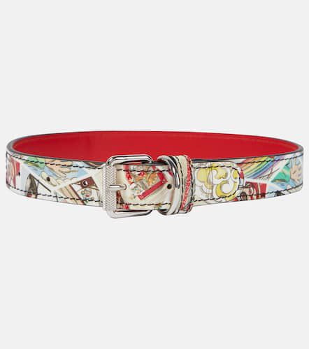 Collier pour chien Loubicollar imprimé en cuir - Christian Louboutin - Modalova