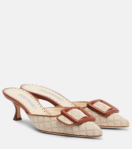 Mules Maysale à finitions en cuir - Manolo Blahnik - Modalova