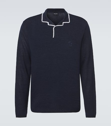 Giorgio Armani Polo en lin et soie - Giorgio Armani - Modalova
