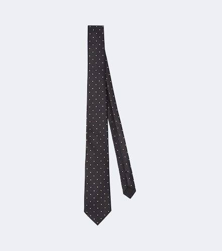 Cravate en soie à pois - Saint Laurent - Modalova