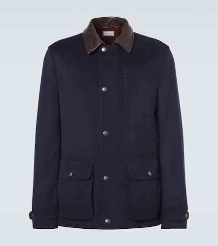 Veste en laine et cuir - Brunello Cucinelli - Modalova
