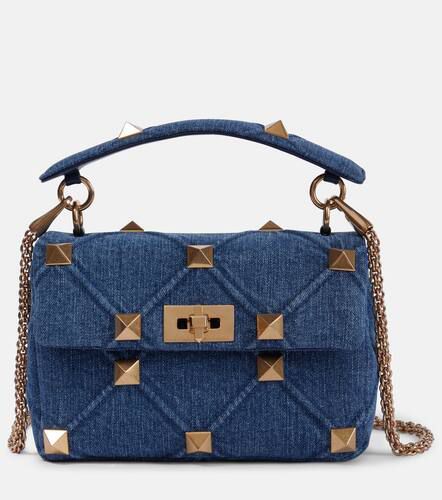 Sac Roman Stud Medium en jean - Valentino Garavani - Modalova