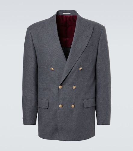 Blazer en laine, coton et soie - Brunello Cucinelli - Modalova
