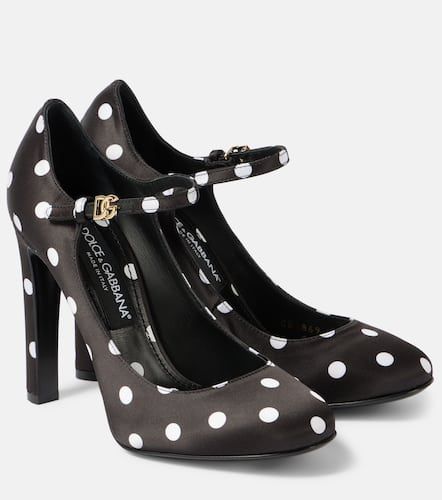 Escarpins Mary Jane Sharon en satin à pois - Dolce&Gabbana - Modalova