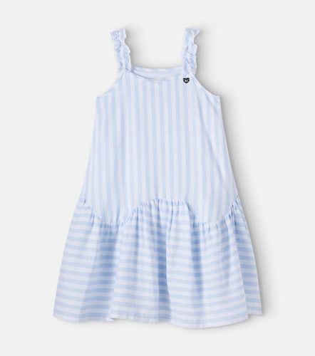 Robe rayée en lin mélangé - Monnalisa - Modalova