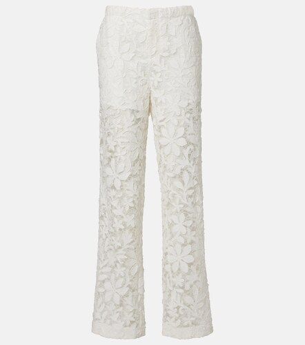 Pantalon droit en dentelle à fleurs - Simkhai - Modalova