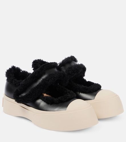 Baskets Pablo en cuir et peau lainée - Marni - Modalova