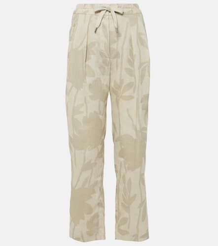 Pantalon imprimé en lin - Brunello Cucinelli - Modalova