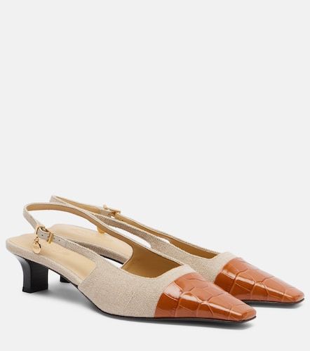 Escarpins slingback en toile et cuir - Tod's - Modalova
