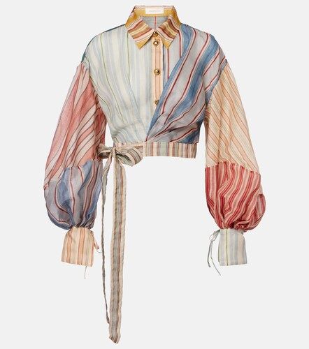 Blouse Rebellion rayée en lin et soie - Zimmermann - Modalova