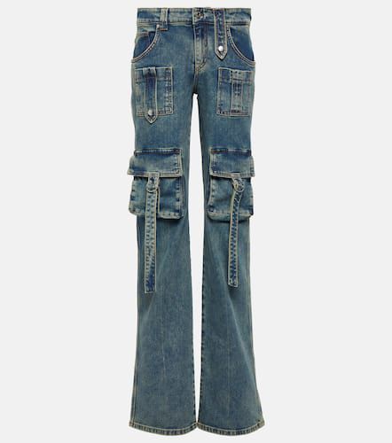 Pantalon cargo à taille basse en jean - Blumarine - Modalova