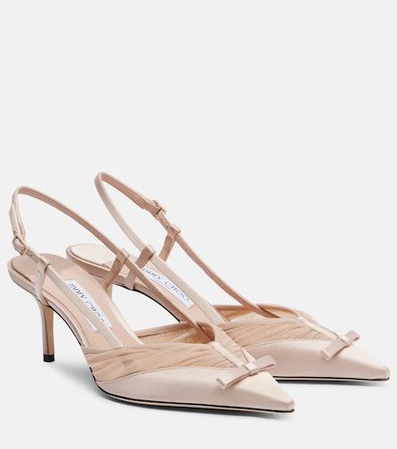 Escarpins slingback Afia 65 en satin - Jimmy Choo - Modalova