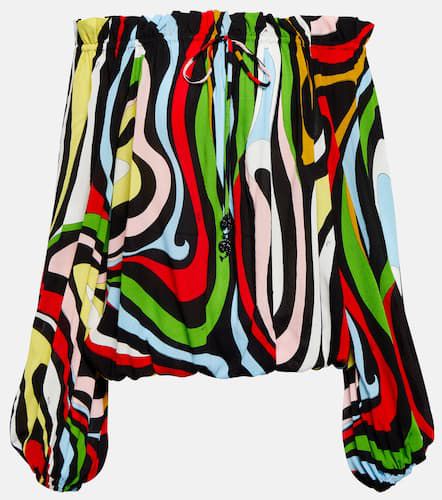 Blouse Marmo imprimée à encolure bardot - Pucci - Modalova