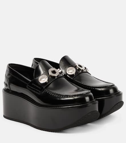 Mocassins compensés en cuir à ornements - Burberry - Modalova