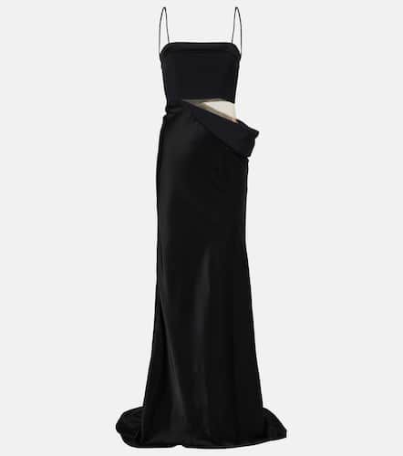 David Koma Robe longue en satin - David Koma - Modalova