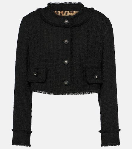 Veste raccourcie en laine mélangée - Dolce&Gabbana - Modalova