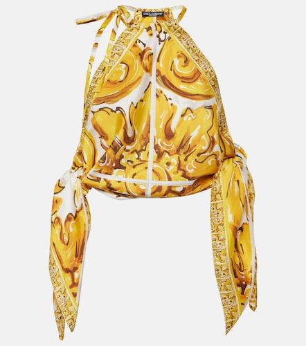 Dolce&Gabbana Top Majolica en soie - Dolce&Gabbana - Modalova