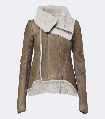 Veste Naska en cuir et shearling - Rick Owens - Modalova