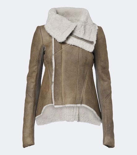 Veste Naska en cuir et shearling - Rick Owens - Modalova