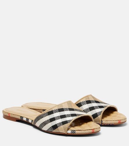 Mules Sloane Check - Burberry - Modalova