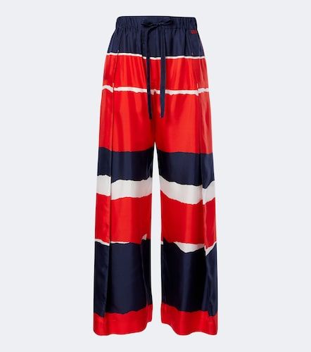 Pantalon ample en soie à imprimé - Loewe - Modalova