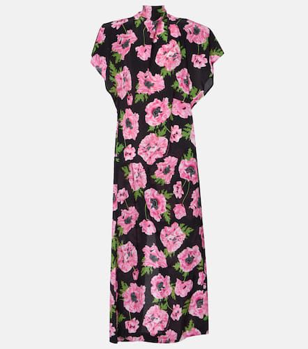 Robe longue imprimée en soie à fleurs - Stella McCartney - Modalova