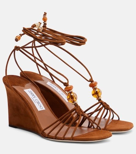 Sandales compensées Lova en daim à ornements - Jimmy Choo - Modalova