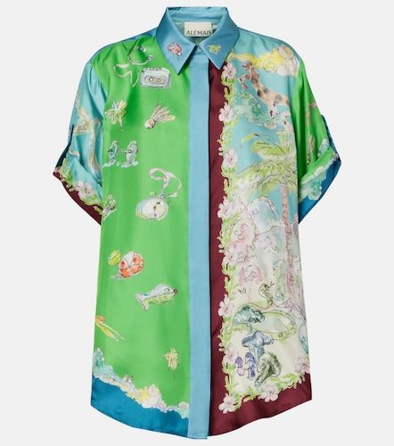 Alémais Chemise Daria imprimée en satin de soie - Alemais - Modalova