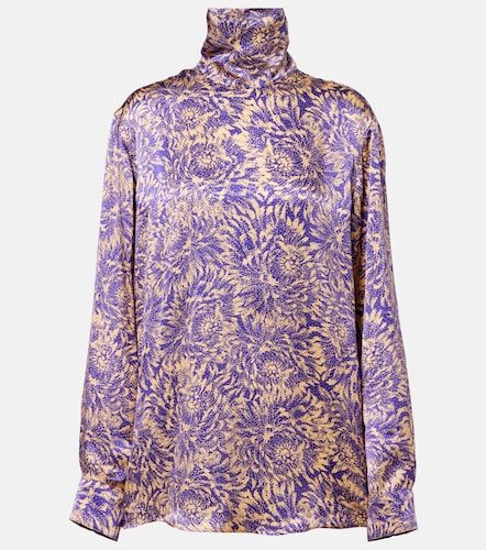 Blouse en satin de soie à fleurs - Dries Van Noten - Modalova