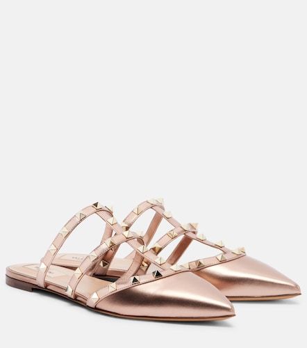 Mules Rockstud en cuir - Valentino Garavani - Modalova