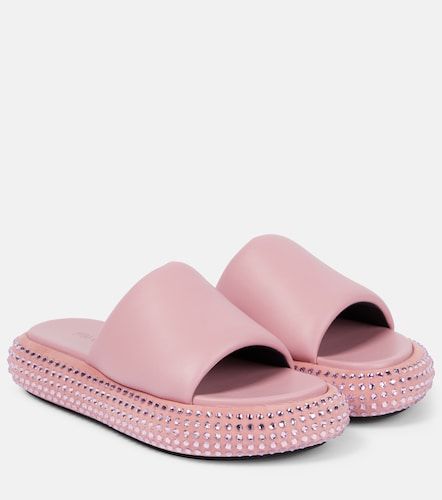 Mules à plateforme en cuir - JW Anderson - Modalova