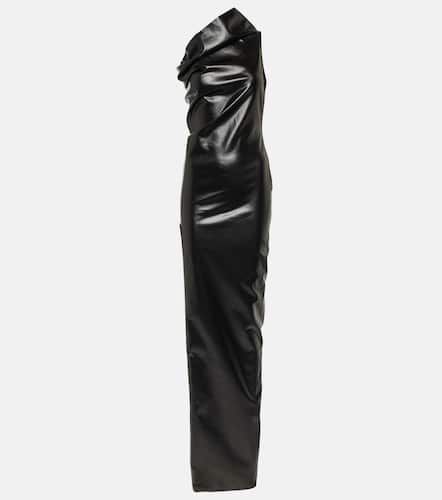 Robe longue asymétrique en coton enduit - Rick Owens - Modalova