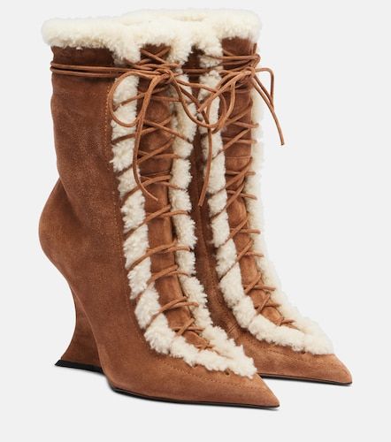Bottines compensées Nina 105 en daim - Paris Texas - Modalova