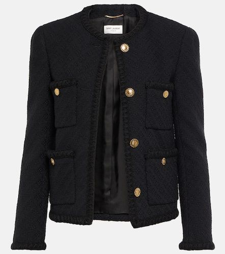 Veste en tweed de laine - Saint Laurent - Modalova