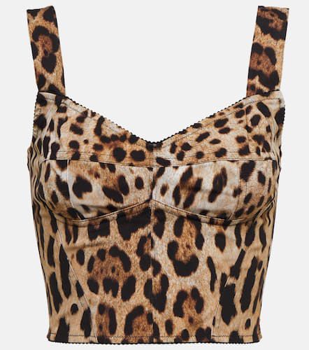 X Kim – Top à motif léopard - Dolce&Gabbana - Modalova
