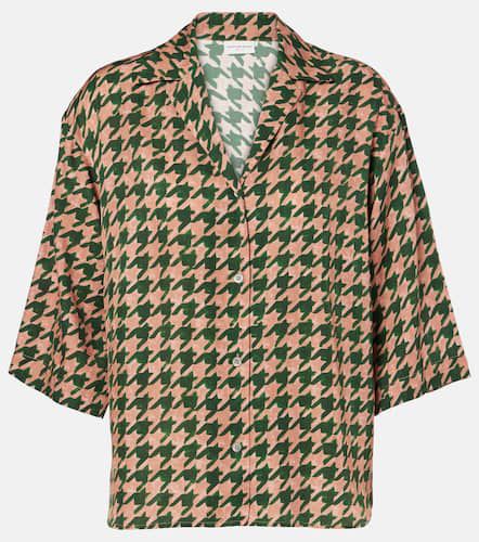 Chemise en satin à motif pied-de-poule - Dries Van Noten - Modalova