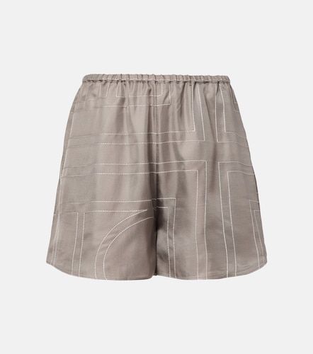 Short de pyjama en sergé de soie - Toteme - Modalova