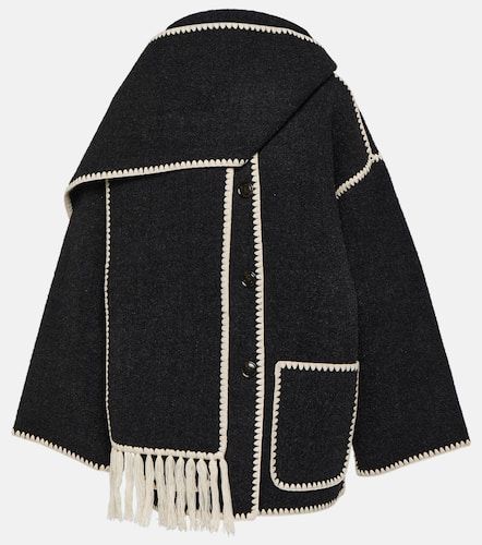 Veste et écharpe brodée en laine mélangée - Toteme - Modalova
