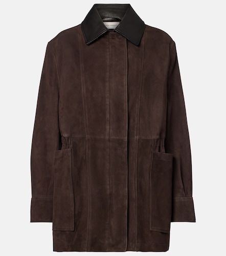 Veste Grange en daim à finitions en cuir - Nour Hammour - Modalova
